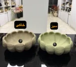 جاشمعی پودری رومیزی طرح نیلوفر آبی - Image 3