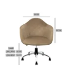 صندلی چرخدار مدل KH318 طرح پارچه ای - Image 6
