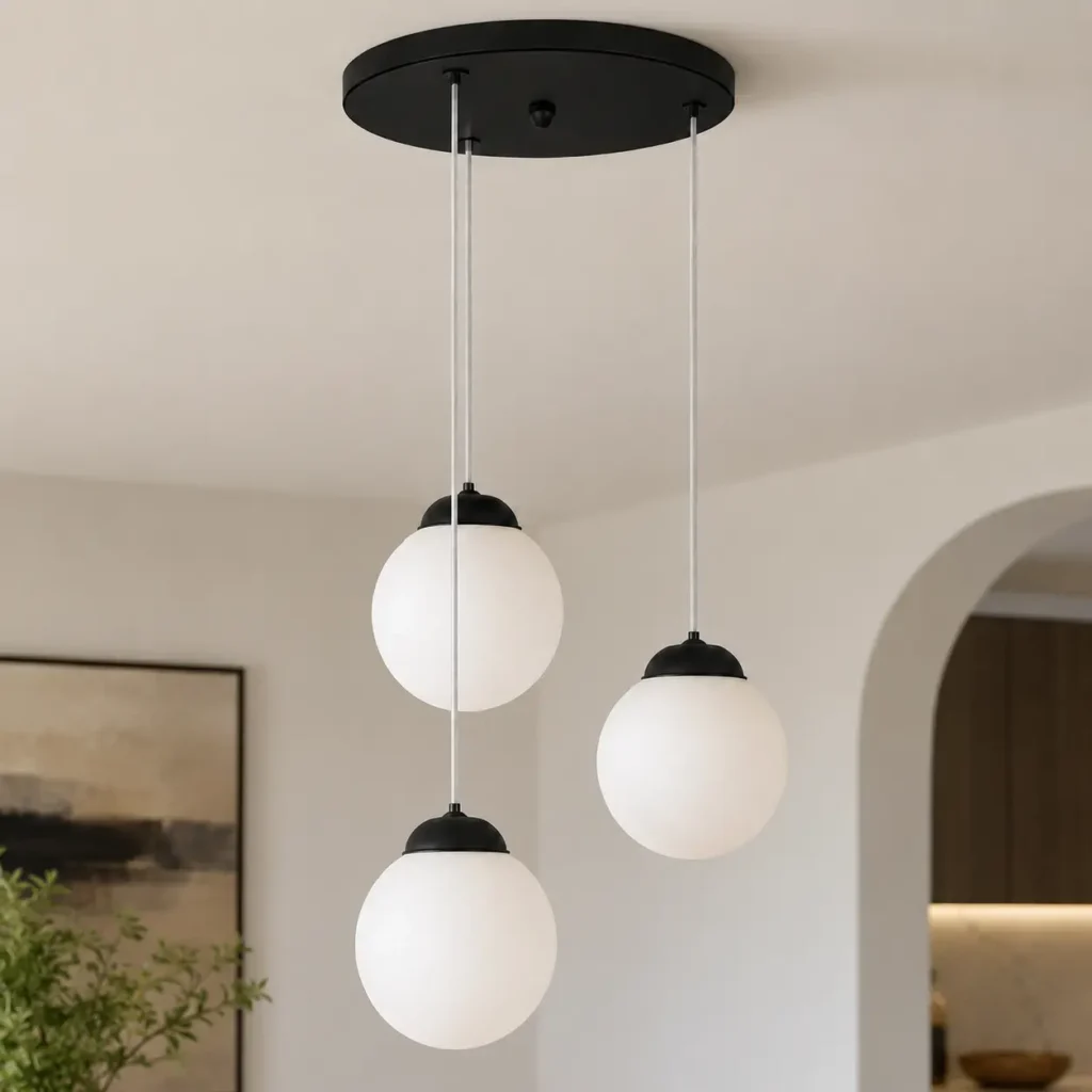 لوستر حبابی سه شعله چشمه نور کد R1202/3