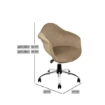 صندلی چرخدار مدل KH318 طرح پارچه ای - Image 5