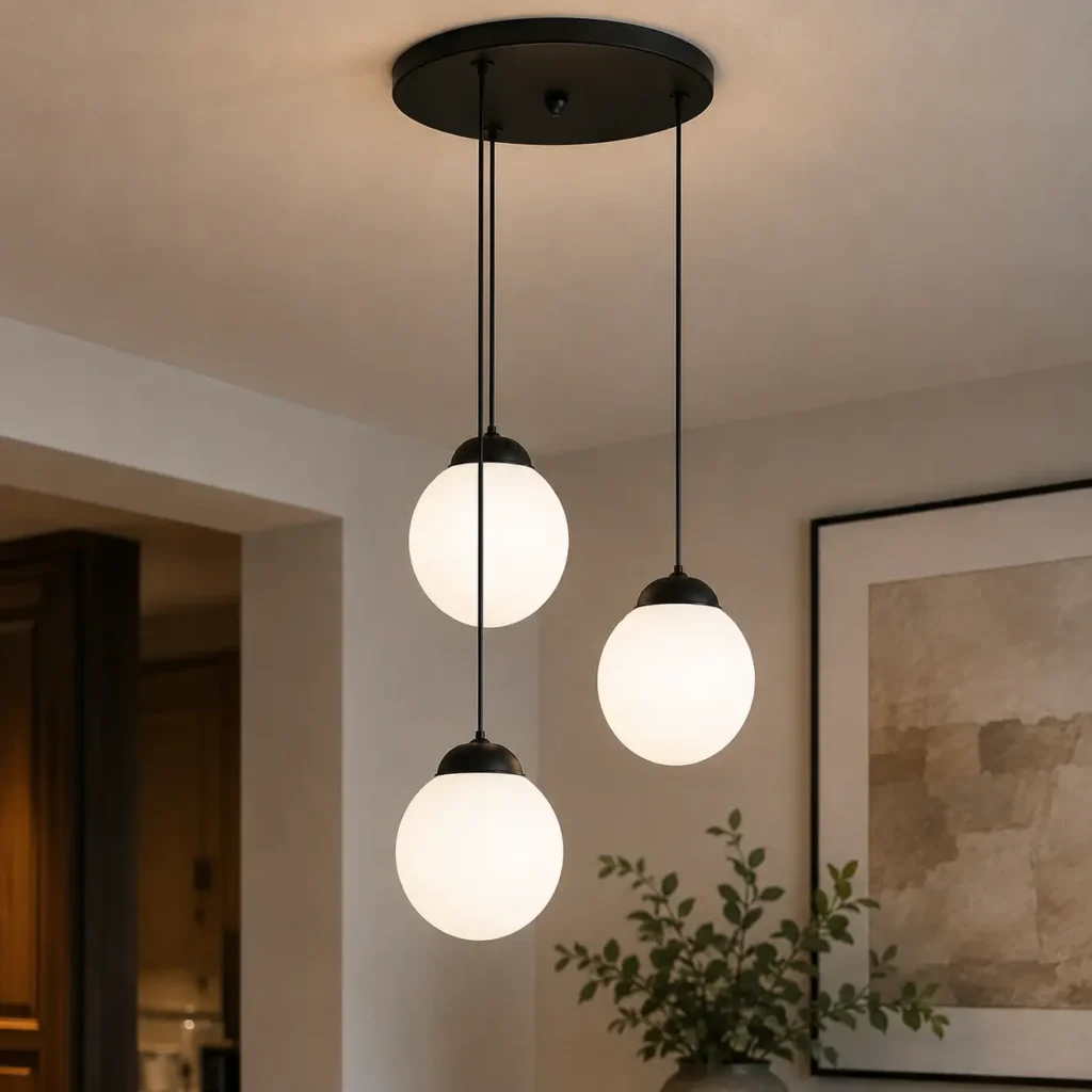 لوستر حبابی سه شعله چشمه نور کد R1202/3