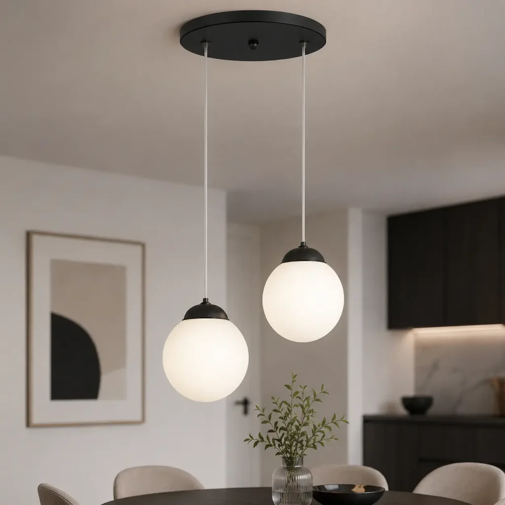 لوستر حبابی دو شعله چشمه نور کد R1204/2