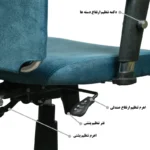 صندلی کارمندی مدل KH410H طرح پارچه ای - Image 6
