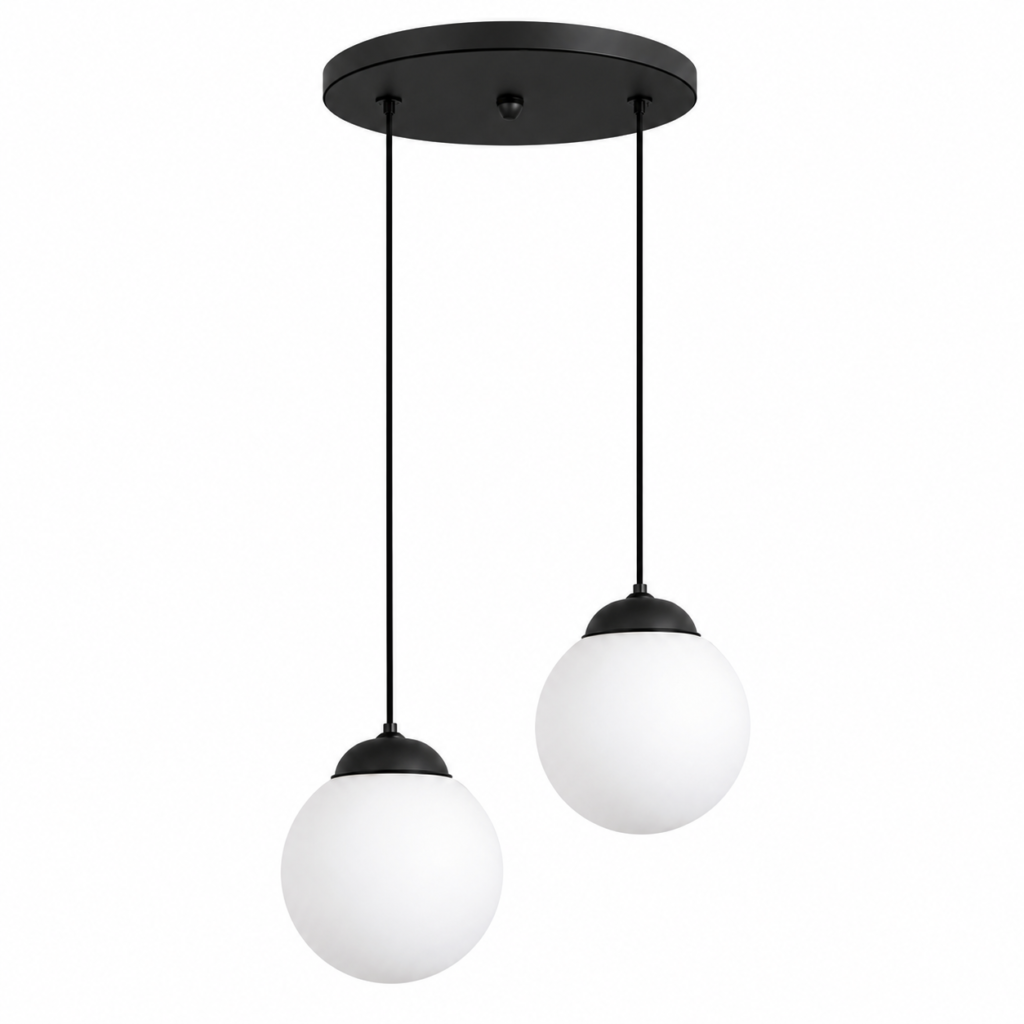 لوستر حبابی دو شعله چشمه نور کد R1204/2