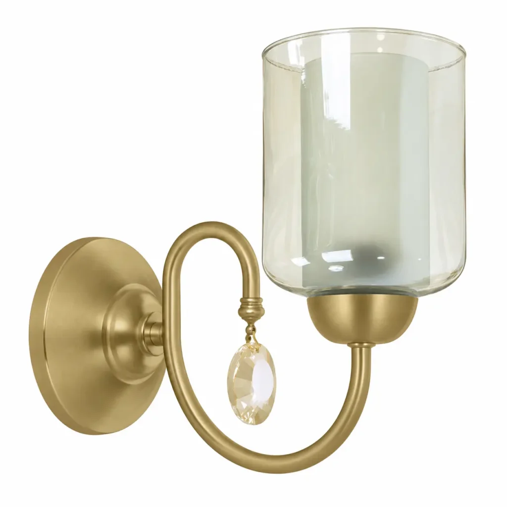 چراغ دیواری لهستانی چشمه نور مدل A812/1W-A زیتونی